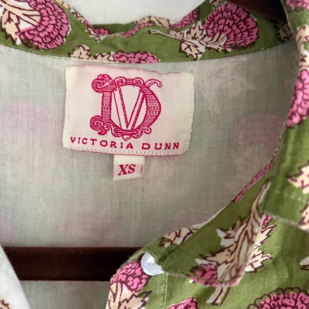 Victoria Dunn Green and Pink Floral Maxi Dress - XS - Picture 3 of 9